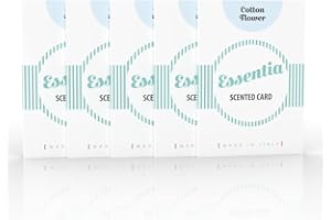 Essentia Card Profumate in Silicone (5 Pezzi), Ideali per Profumare Armadi, Cassetti, Borse, Auto (Fior di Cotone)
