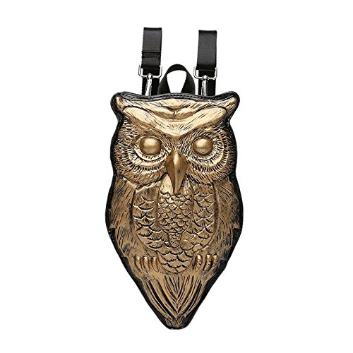 Preisvergleich Produktbild Rucksack Schulterdiagonale Paket Persönlichkeit Rucksack Eulen-Shell-Paket , Golden