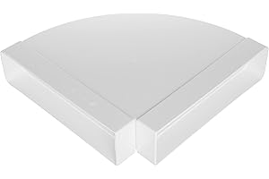 Vent Systems 220 x 55 mm Telefera del tubo rettangolare orizzontale per il collegamento del tubo. Angolo: 90 °. Sistema di ventilazione, riscaldamento, raffreddamento.