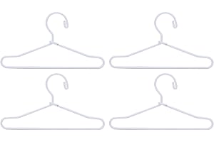 Jiawu Dockkläder Galgar, 20 Pack, 65 Mm, Rostfritt Stål, Miniatyr Tråd | Minioutfithållare, rostbeständig metall, platsbesparande garderobsförvaring, passar 15 tums dockor, födelsedagsfest för jul
