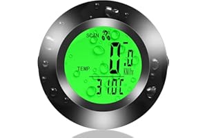 GREATZER Compteur kilométrique multifonction étanche avec écran rétroéclairé 3 couleurs, 20 fonctions, démarrage automatique, pour adultes et enfants - Noir