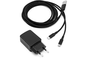 NEWASHAN Y-Câble Adaptateur de Charge Chargeur USB Compatible avec Motorola Radio T62 T72 T82 Extreme T92 H2O XT185 Talkie Walkie PMPN4152AR Double Micro USB Line Connecteur PSU (Adaptateur EU)