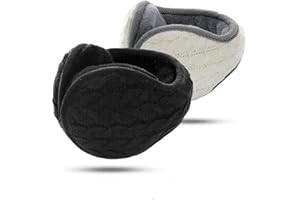 BOER Ear Muffs - Winter Warm Earmuffs Plush Outdoor Soft Earmuffs Ear Warmer Winter Fleece EarMuffs Behind Head Style in Indoor Outdoors Activities for Unisex (Grey)