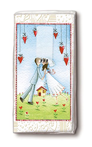 Taschentücher Lovers Forever – Für die Freudentränen – 10 Packungen (10×10 Stück) - 2