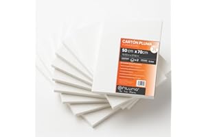 OFITURIA Pannello in Schiuma Bianco Adesivo 50x70 cm Pack 2 pz, Lastra di Polistirene Espanso Leggero e Rigido, Foamboard Multiuso a Taglio Facile, Ideale per Lavoretti, Modelli ed Esposizioni, 5 mm