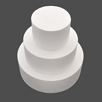 8 Inch Round X 6 Inch High Polystyrene Cake Dummy | Reusable Foam Cake For Decorating Practice