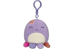 Squishmallows Peluche con Clip de 3,5 Pulgadas Beula el Pulpo, SQCP00211