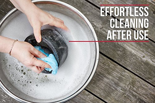 Andrew James Premium Mörser und Stößel Set aus Granit mit Ausguss – Großer 15cm Durchmesser – 2 Jahre Garantie - 7