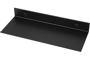 Yardwe Black Bathroom Shelf Wall Mount Shelving Space Saving Rustproof Extra Strong Floating Shelves Storage Rack(30cm)