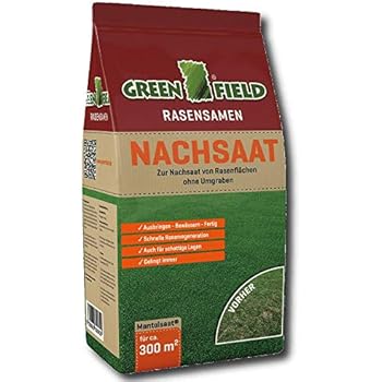 Greenfield Sport und Spiel Rasen Samen 2 kg Gras Saatgut Mantelsaat