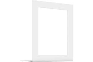 JUNOMI® Paspartú 40x50 cm Dimensiones Exteriores - para Formato de Imagen 30x40 cm - Grosor 1,5 mm - Color Blanco Puro