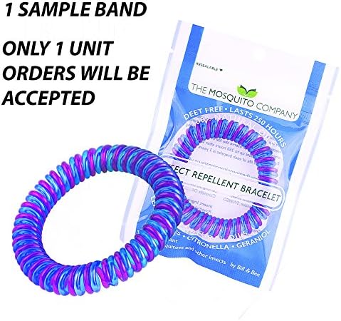 Mosquito Repellent Bracelets NEW 2018 SECOND GENERATION 1 Pack PREMIUM RESEALABLE Market Leading Insect Repellent Up To 250 Hrs of Insect Protection with each bracelet Outdoor &amp; Indoor Wrist Bands for Adults &amp; Kids Deet Free All Natural Plant Oils