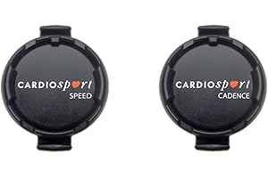 CARDIO SPORT CARDIOSPORT Bike Speed and Cadence RPM Sensors for Road, Mountain, E-bike | Bluetooth ANT+ | Compatible with Wahoo, Garmin, Bryton, Cateye, Sigma, Magene Bike Computers, Zwift, IPX7 Water resistant.
