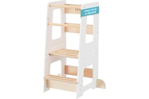 KYWAI® Tour d’Observation Enfant Premium, Tour d'Observation Montessori – Hauteur 90 cm pour Cuisines Européennes, Design Robuste, Double Sécurité – Marque Engagée pour la Reforestation