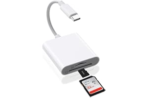 AXFEE Lector Tarjetas SD USB C,Tarjeta SD y Micro SD Ranura, Lector de Tarjetas de Memoria SD Plug and Play,para iPhone 15/16/iPad/MacBook/Mac/Cámara (USB C Port)