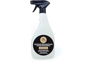 SOFOLK DEPUIS 1989 Sofolk - Nettoyant, Détachant, Dégraissant pour Cuir - Entretien Cuir - Spray Nettoyant Inodore et Incolore - 750ml