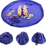 FINEJO New 150cm Portable Toy Storage Bag and Kids Play Mat Toys Organizer