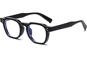 LJCZKA Occhiali Luce Blu Piccoli Donna Uomo, Montature Occhiali da Vista Esagonali Occhiali da Lettura Affaticamento per Computer Gioco Lettura
