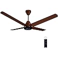 Colorbot Stella Quad 1200 mm BEE 5 Star Rated BLDC Ceiling Fans with Remote | 4 Blade | Designer Fans | High Speed | Power Saver | 100% Copper Winding | Noiseless | 2+2 Year Warranty (Cocoa Brown)
