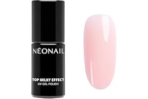NÉONAIL NEONAIL Vernis Semi Permanent Top Coat 7,2 ml Gel UV Semi Permanent Top Milky Effect Blush Top Coat Vernis à Ongles Gel Polish