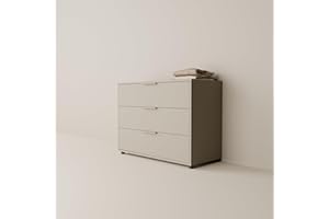 ‎PAMO pamo Kommode beige - 92 x 67 x 40 cm - Schlafzimmer Kommode mit Schubladen oder als Sideboard Wohnzimmer/Flur - Hochwertige deutsche Produktion