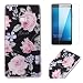 Produktbild Schutzhülle für Huawei P9 Lite Silikon Hülle mit [Glitzer Rosa Rose Muster],OYIME Dünn Weich Schlank Slim Fest Schwarz Silikonhülle Neo Hybrid Handyhülle Rückseite Etui Original Case Cover Bumper Tasche und [Display Schutz Folie] für Huawei P9 Lite