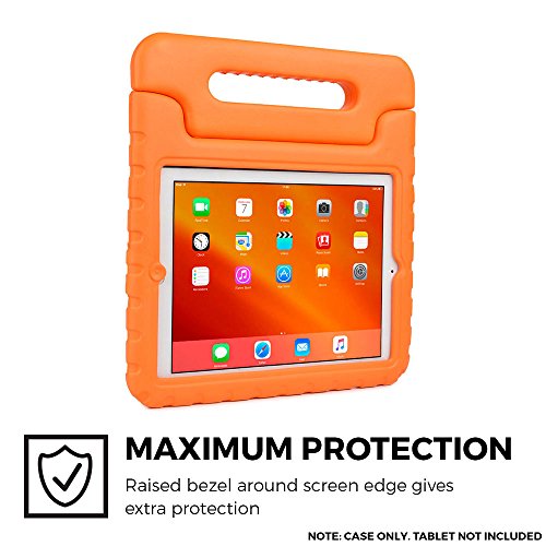iPad 4 3 2 hülle fur kinder, COOPER DYNAMO Beanspruchbare, strapazeirfähige, robuste, gepolsterte Hartschalenhülle mit integriertem Griff, Standfunktion & durchsichtigem Displaysschutz (Orange) - 2