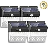 luz seguridad 【Modo de sensor de movimiento】 Con el sensor PIR actualizado, las luces de Seguridad con energía solar detectan a las personas a una distancia de 10 a 16 pies. Cuando alguien viene, las luces se encenderán automáticamente. Se apagará después de que alguien se vaya por 20-25 segundos.