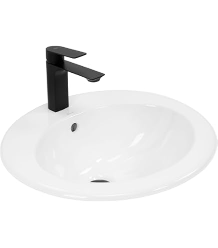 Salone-negozio-online Lavabo In Ceramica Dakota Da Incasso 80x46 Cm - Design Moderno E Prattico - Foto 6