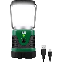 LE LED Campinglampe Tragbar, Superhell wiederaufladbare Suchscheinwerfer mit Bügel und Haken, 4 Helligkeiten Dimmbar…