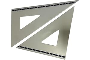 Agendepoint.it - Set Di 2 Squadrette Professionali In Alluminio 25cm Coppia Squadre Disegno Alluminio Da 60° E 45° Gradi,