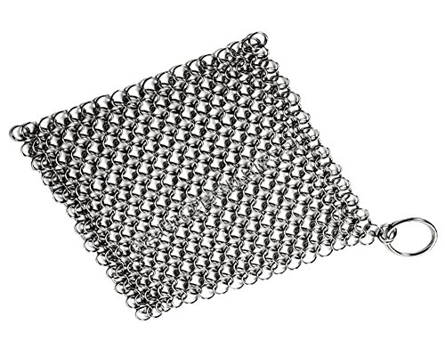 Umiwe Rostfrei Stahl Reifen Netz Topfreiniger mit Ring,Silbern