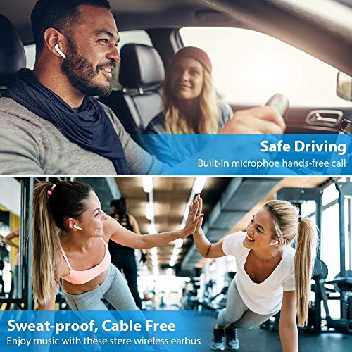 Écouteur Bluetooth sans Fil Wireless Earphones V5.13 Casque stéréo, Professional Sports avec Waterproof Earbuds Connexion Auto Quick Charge Earphones