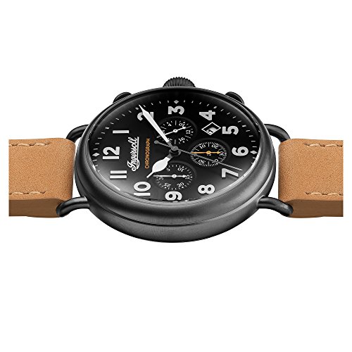 Ingersoll Herren Analog Quarz Uhr mit Leder Armband I03502