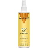 VALQUER Body Sunscreen SPF 50 Spray | 300 ml | Protects Against UVA and UVB Rays, Hydrates and Resists Water | Coconut and Ta