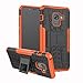 Produktbild Roreikes Handyhülle für Samsung Galaxy A8 2018 Hülle,Hyun Muster Samsung A8 2018 Case Cover Silikon 2 in1 Weich TPU+PC Stoßfest Dual Layer Rugged Armor Schutzhülle mit Ständer Bumper(Orange)