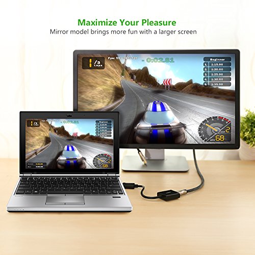 UGREEN Aktive Displayport auf HDMI Adapter 4K Auflösung inkl. Audio Übertragung DP Stecker zu HDMI Buchse vergoldete Kontakte Schwarz - 2