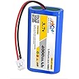 HKN 3.7v 4000mAh Lithium ion Rechargeable Battery with 2.0Pin JST-PH JST 2.0/2P Plug for Electronics, Toys, Lighting, Equipment, Bluetooth Speaker Other Products. (4000, Milliamps)
