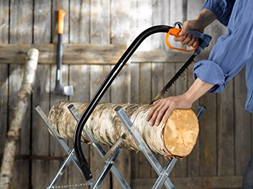 Fiskars Bügelsäge mit feststehendem Blatt für feuchtes Holz, Länge 70 cm (24 Zoll), Inklusive Sägeblattschutz, Hochwertiger Stahl, Schwarz/Orange, SW31, 1000615 - 2