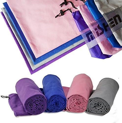 Microfibre Quick Dry Travel Towel/Sports Towel, Highly Absorbent, Lightweight, Compact, 130 X 80 cm Bathtowel-sized, Feel Comfortable Enough by Mishen Towel , Includes Storage Bag