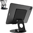 KABCON Swivel Tablet Stand, Aluminum Portable 360°Rotating Tablet Stand Holder for Desk,Business,Kitchen,Desktop,Tablet Table Stand for iPad Pro 9.7,10.5,12.9/Air Mini,Tab,Kindle,Nexus,E-Reader