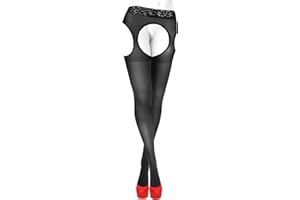 sesto senso Collant Cavallo Aperto 15 den Bretelle Calze per Reggicalze Donna Sexy