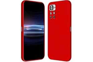 RankOne Funda para Poco M4 Pro 5G / Redmi Note 11S 5G (6.6" Inches) Carcasa de Silicona de TPU Suave - Rojo Chino