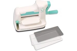 Craftelier - Mini Troqueladora Minty Cut | Compatible con Troqueles Metálicos Finos y Carpetas de Embossing | Tamaño de las Placas 16,5 x 7,5 cm | Tamaño Aprox. de la Máquina 20,5 x 9 x 12 cm