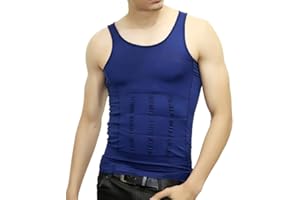WANNGE Mens Slimming Body Shaper Vest Shirt, Compression Muscle Tank