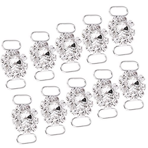 MagiDeal 10 Stück Blumenform Kristall Bikini Stecker Wölbung Link Für Bademode - 3