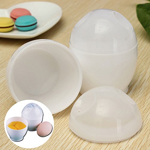 2Stk Kunststoff Mikrowelle Herd Ei Kessel Eierbecher Kochen Ei-Tools - 2