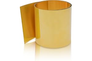 Mässingsplåtrulle 0,05 mm x 1000 mm, tunn mässingsfolie guldfärgad, precisionsfolie för modelltillverkning, gör-det-själv-han