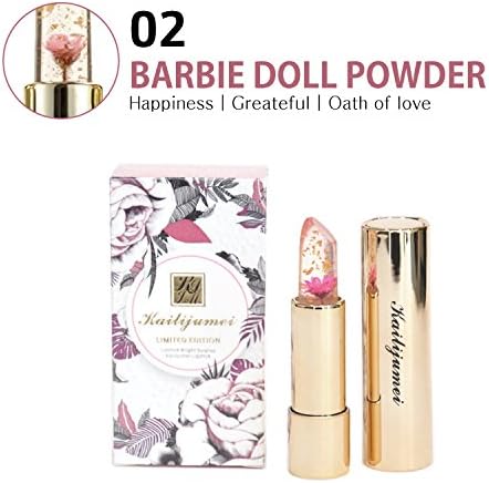 [Limited Edition] Kailijumei flower jelly lipstick, Temperature Change Moisturizer flower lip stick, BARBIE DOLL POWDER By BeautyFully.