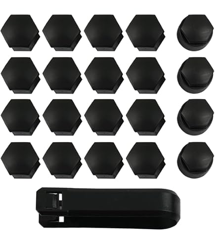 20-Pack Wheel Nut Covers – Dark Grey Bolt Caps – For VW Transporter T5 2003-2016 – 19mm